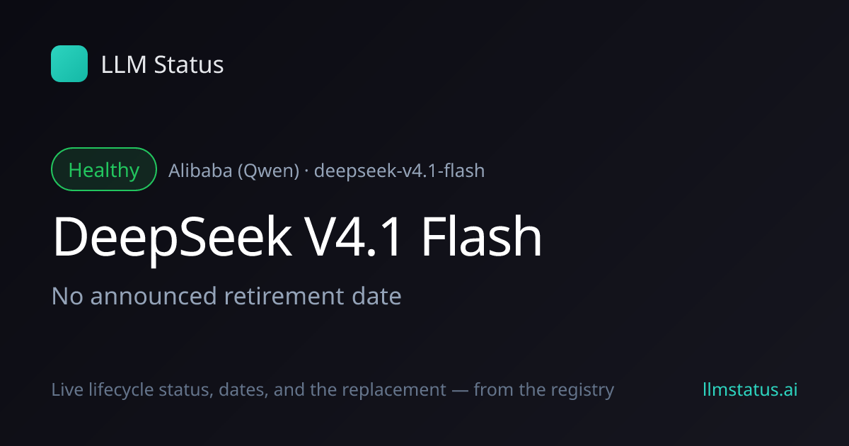 New model: DeepSeek V4.1 Flash (Alibaba (Qwen))