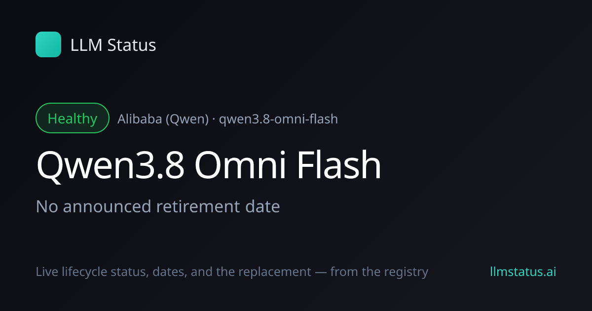 New model: Qwen3.8 Omni Flash (Alibaba (Qwen))