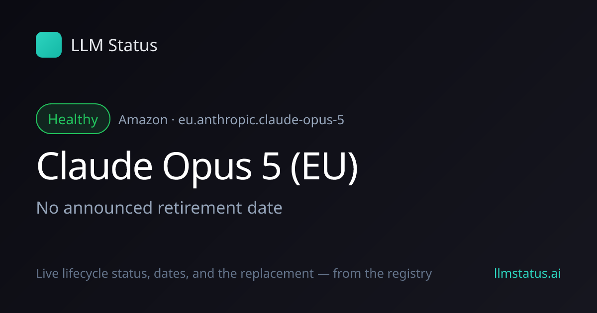 New model: Claude Opus 5 (EU) (Amazon)