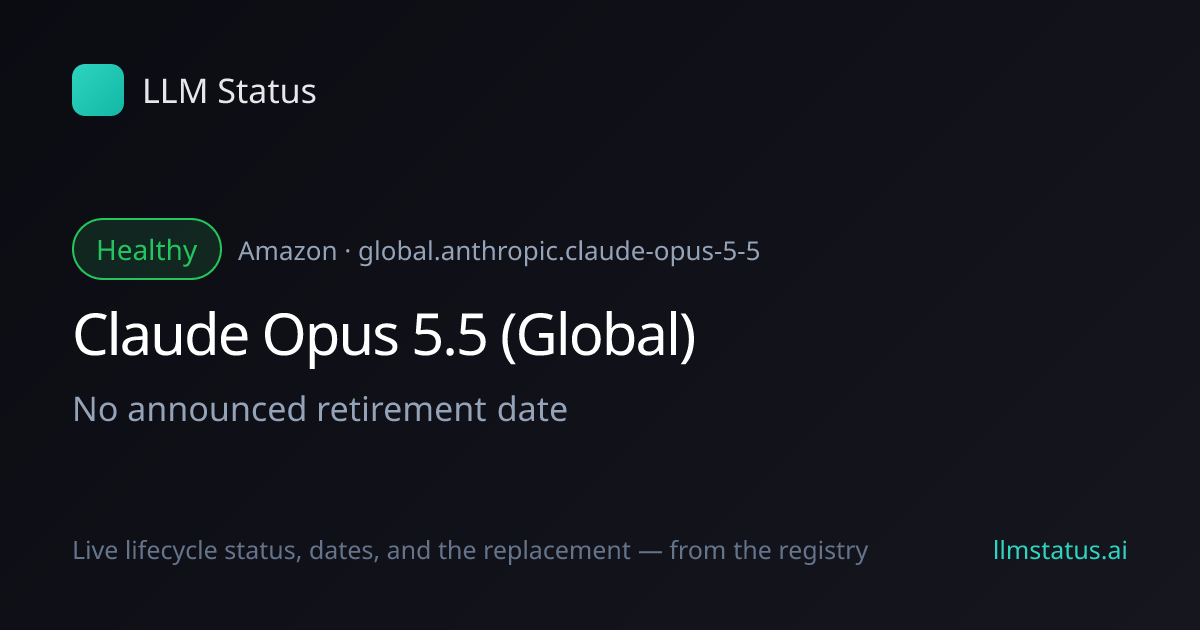 New model: Claude Opus 5.5 (Global) (Amazon)