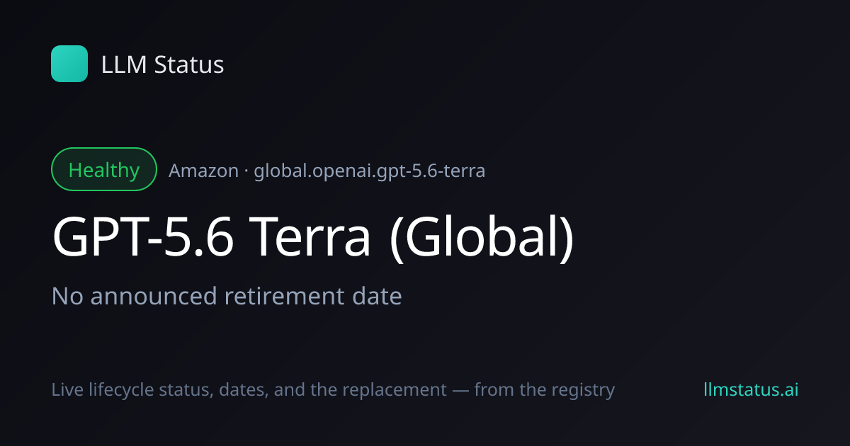 New model: GPT-5.6 Terra (Global) (Amazon)