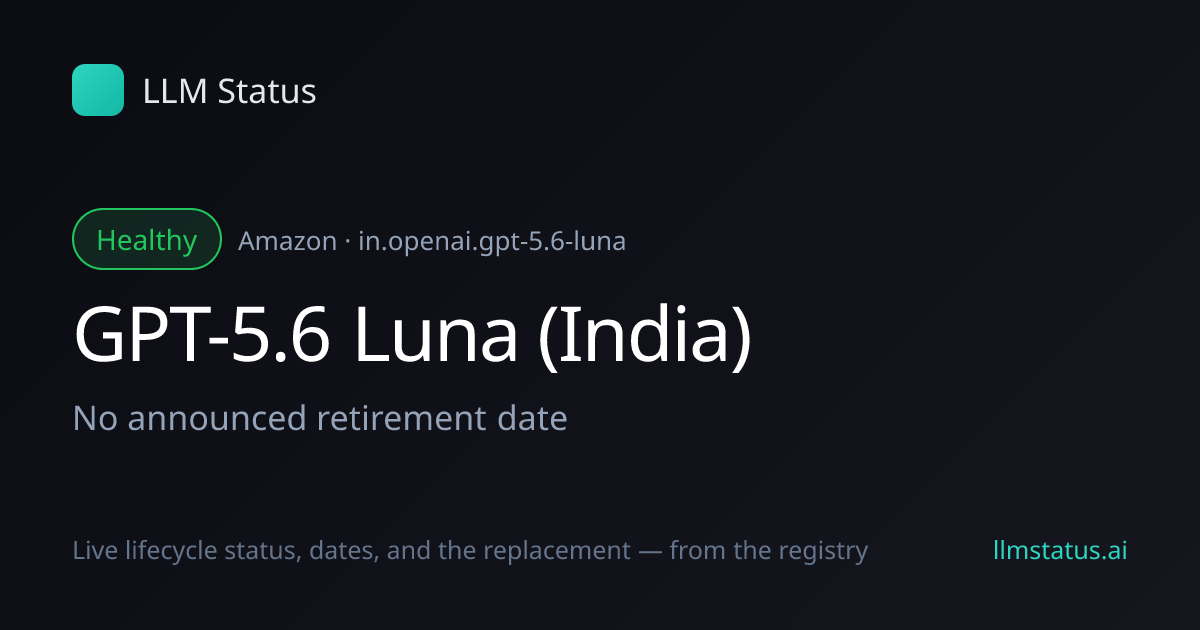 New model: GPT-5.6 Luna (India) (Amazon)