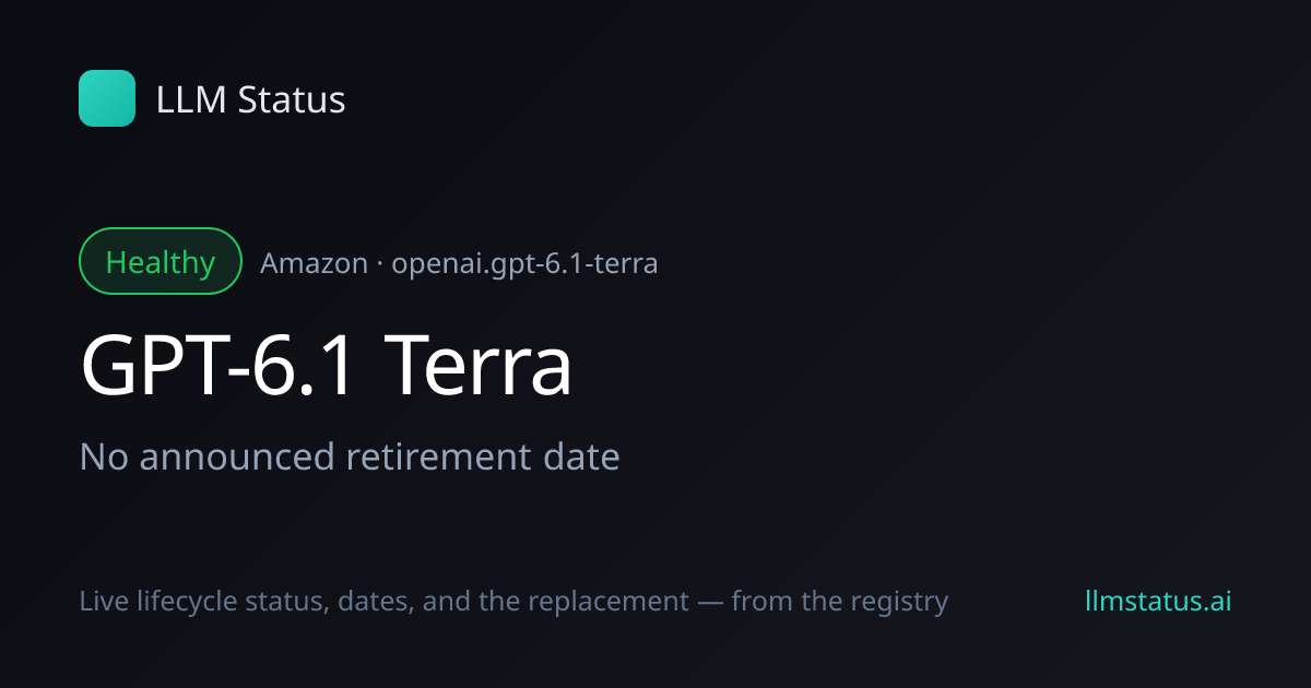 New model: GPT-6.1 Terra (Amazon)