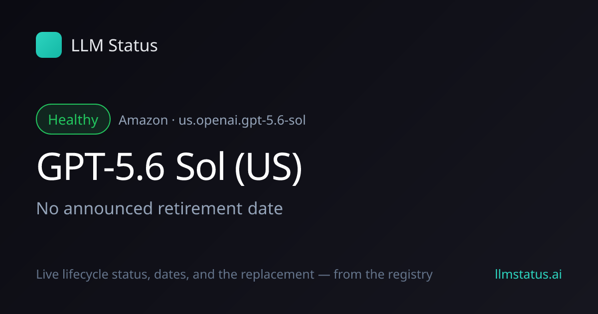 New model: GPT-5.6 Sol (US) (Amazon)
