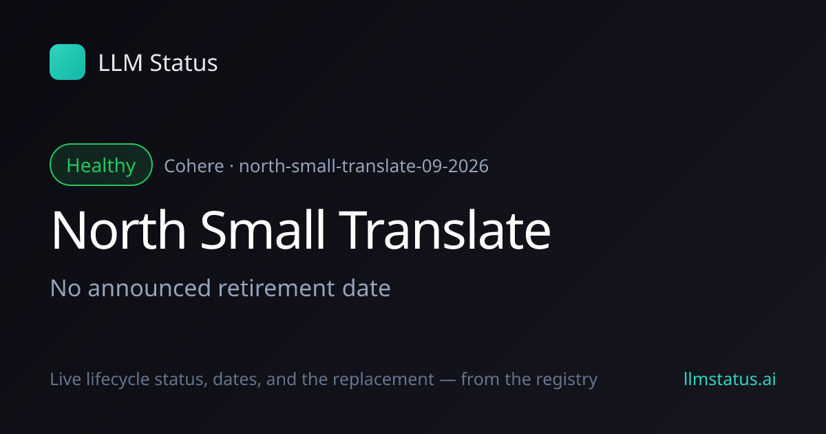 New model: North Small Translate (Cohere)
