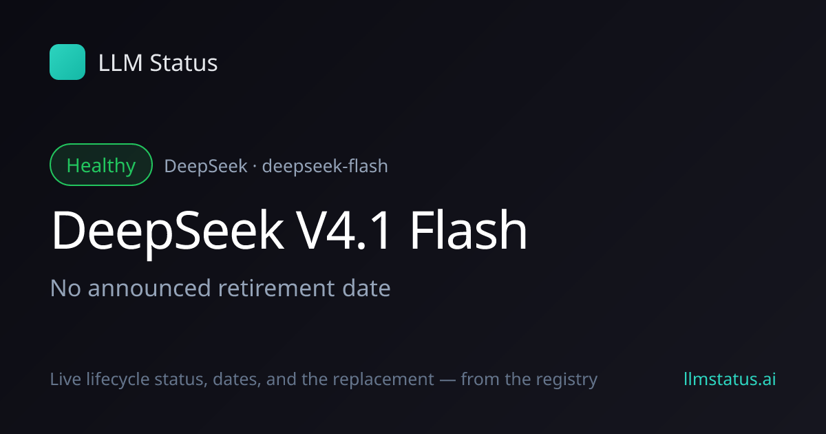 New model: DeepSeek V4.1 Flash (DeepSeek)