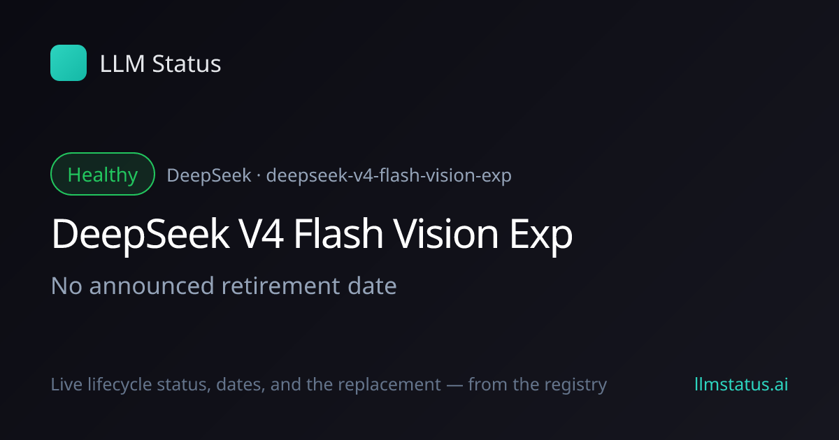 New model: DeepSeek V4 Flash Vision Exp (DeepSeek)