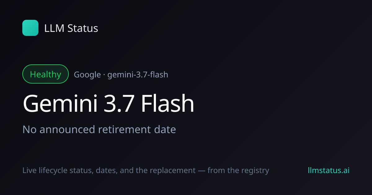 New model: Gemini 3.7 Flash (Google)
