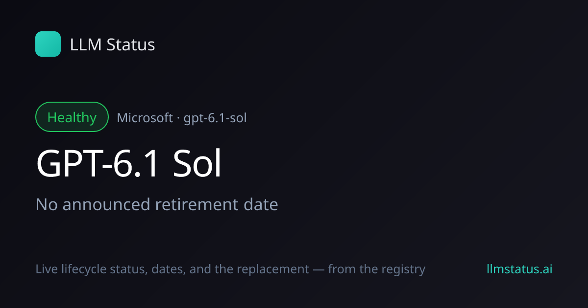 New model: GPT-6.1 Sol (Microsoft)