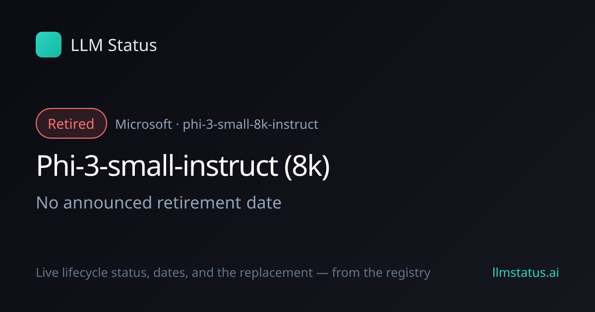 Phi-3-small-instruct (8k) retired → Phi-4