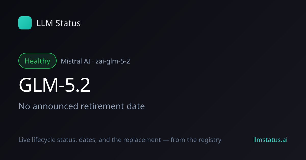 New model: GLM-5.2 (Mistral AI)