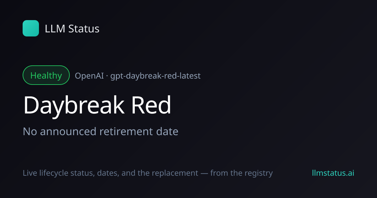 New model: Daybreak Red (OpenAI)