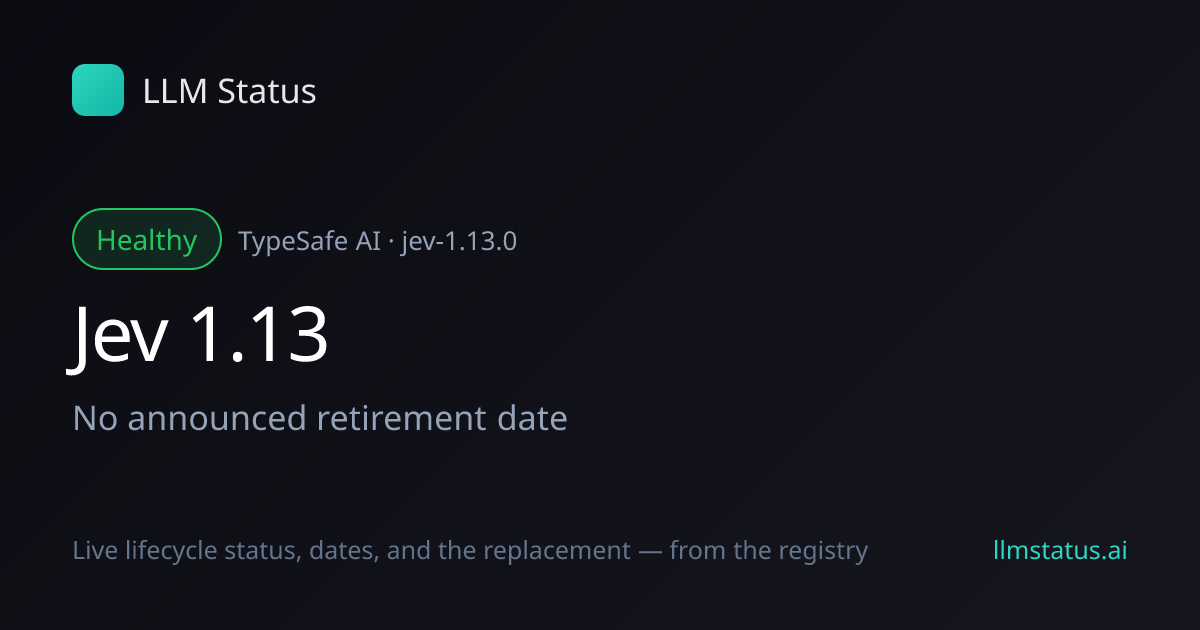 New model: Jev 1.13 (TypeSafe AI)
