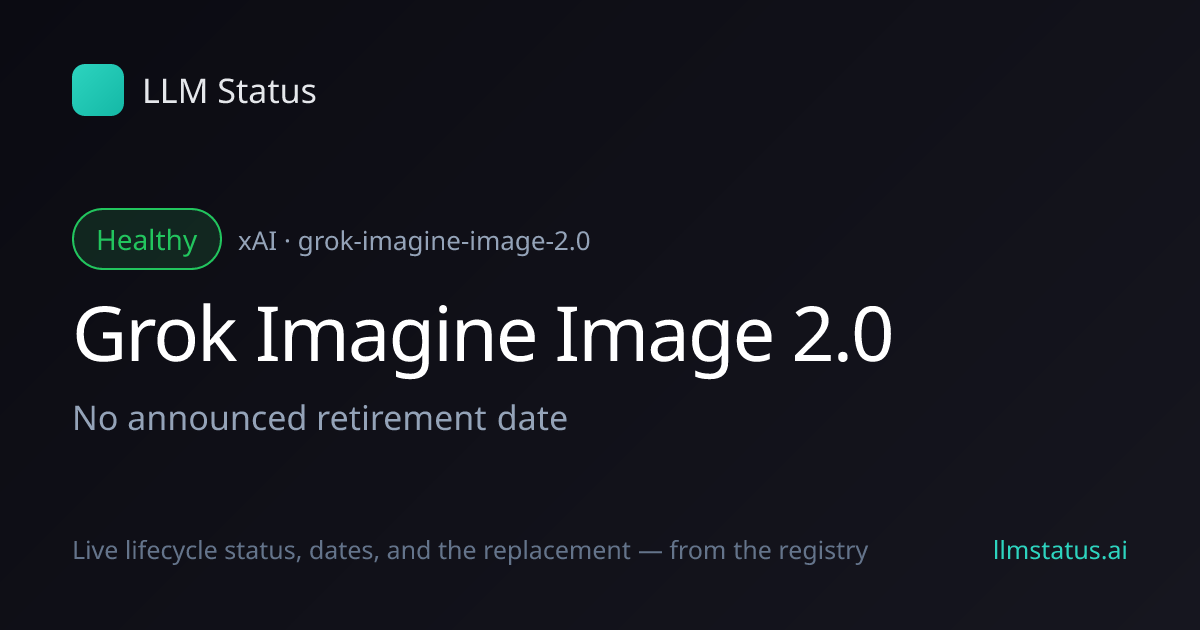 New model: Grok Imagine Image 2.0 (xAI)
