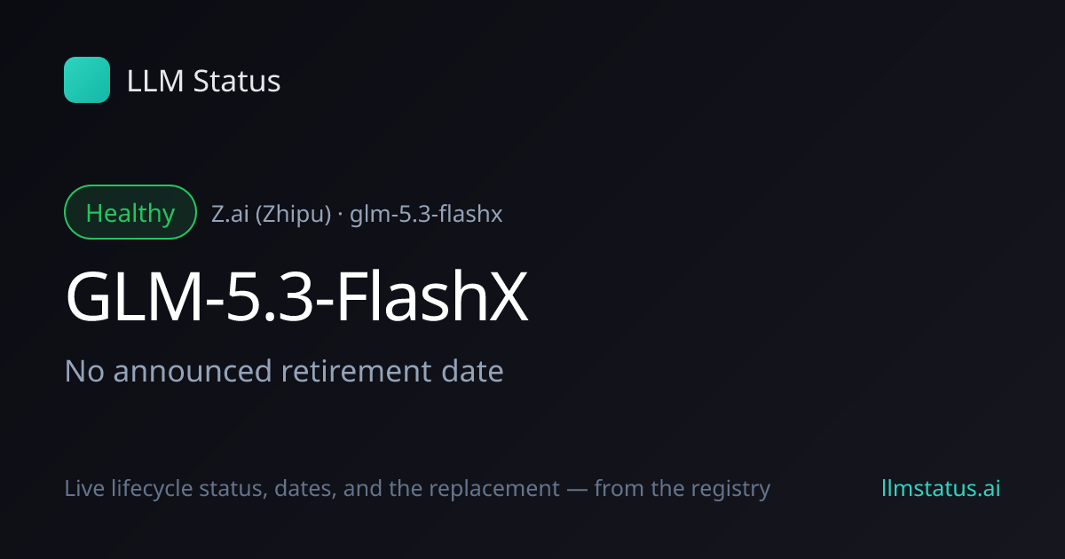 New model: GLM-5.3-FlashX (Z.ai (Zhipu))